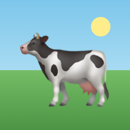 The Some Cows app icon, a cow standing in a green field under a blue sky.